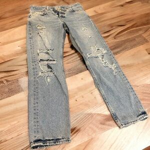 Distressed Mom Jeans